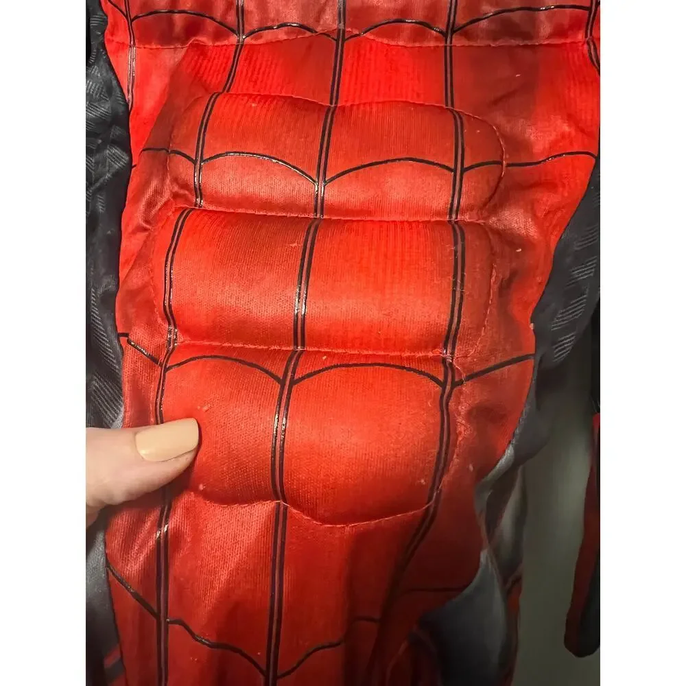 Spider Man Costume Boys Size 7/8 Complete Set Mask & Gloves - Picture 5 of 10